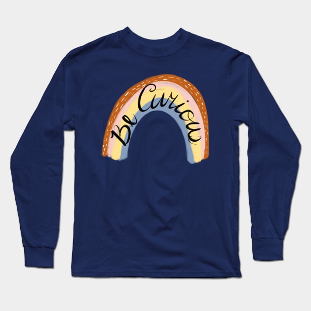 Be curious trendy color pattern rainbow Long Sleeve T-Shirt by Shus-arts